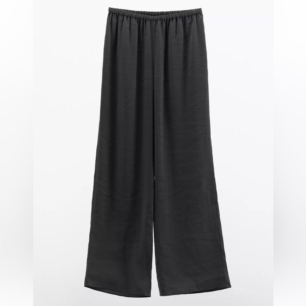 Zara Gray Wide Flowy Pant